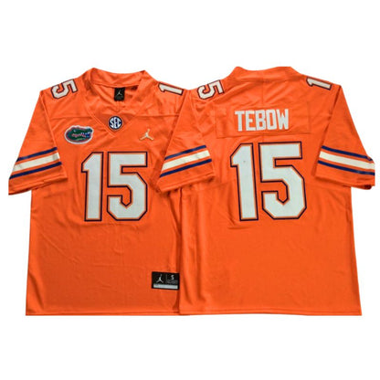 Men's Tim Tebow #15 Vapor Jersey Florida Gators White Royal Orange Football Jersey -All Stitched