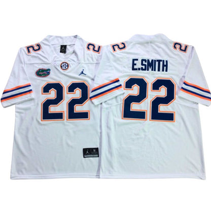Men's Emmitt Smith #22 Vapor Jersey Florida Gators White Royal Orange Football Jersey -All Stitched