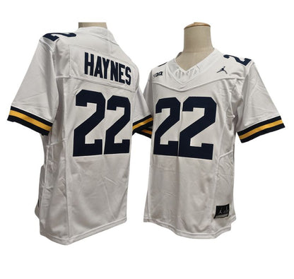 Men's Justice Haynes Vapor Jersey #22 Navy White Michigan Wolverines -All Stitched