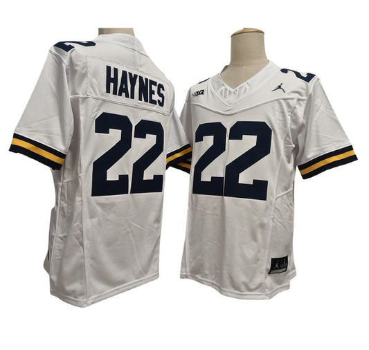 Men's Justice Haynes Vapor Jersey #22 Navy White Michigan Wolverines -All Stitched