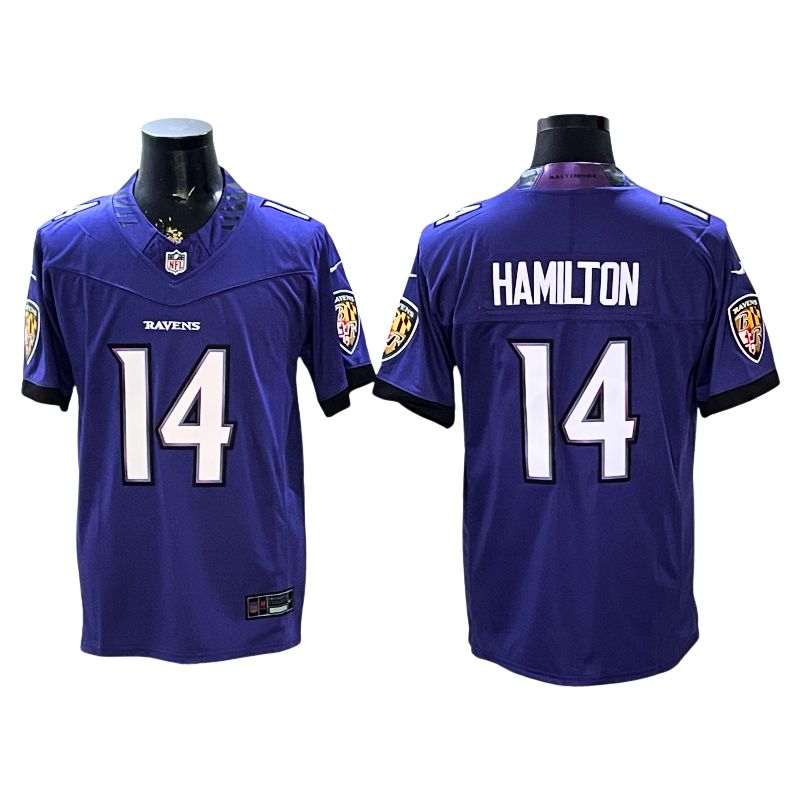 Custom 2026 Vapor Purple White Limited Football Jersey -All Stitched