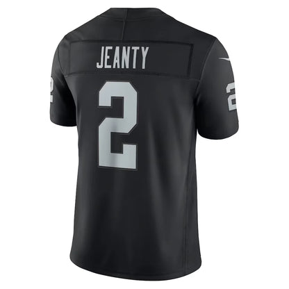 Custom Ashton Jeanty Raiders Black White Gray Split Limited Football Jersey -All Stitched