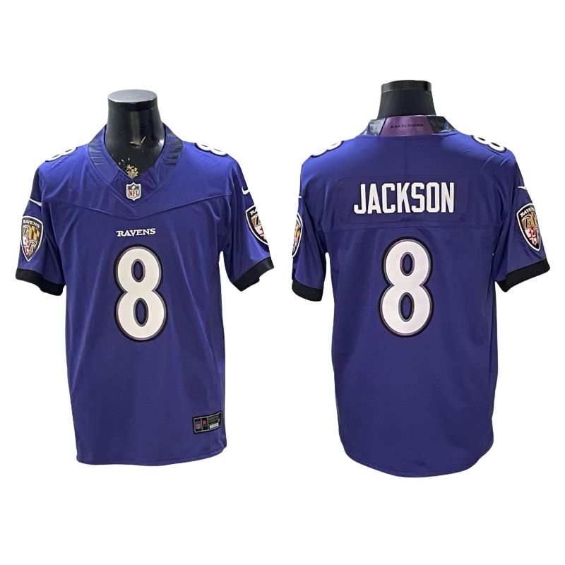 Custom 2026 Vapor Purple White Limited Football Jersey -All Stitched