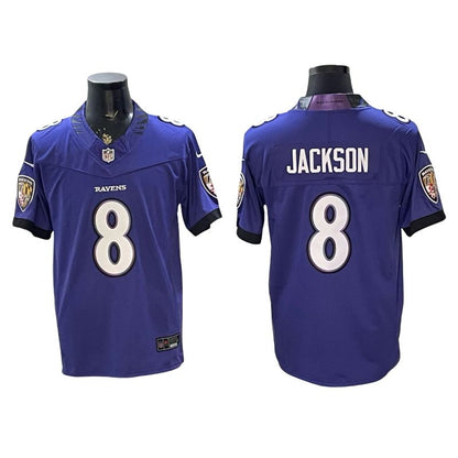 Custom 2026 Vapor Purple White Limited Football Jersey -All Stitched