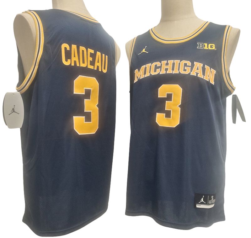 Men's Wolverines White Navy Basketball Jersey All Stitched