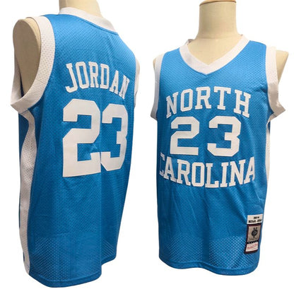 Men's North Carolina Tar Heels #23 Michael Jordan 1983-84 Retired Blue White Basketball Jersey All Stitched