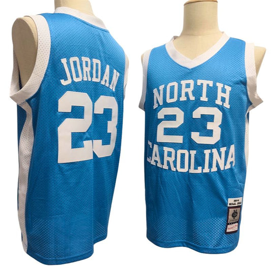 Men's North Carolina Tar Heels #23 Michael Jordan 1983-84 Retired Blue White Basketball Jersey All Stitched
