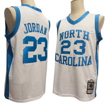 Men's North Carolina Tar Heels #23 Michael Jordan 1983-84 Retired Blue White Basketball Jersey All Stitched
