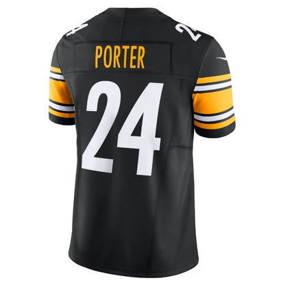 Custom Steelers Black Football Limited Jersey - All Stitched