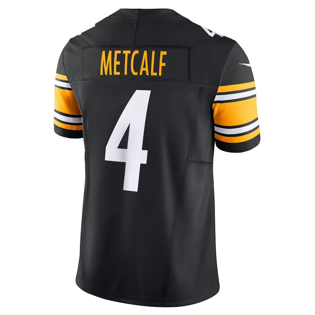 Custom Steelers Black Football Limited Jersey - All Stitched