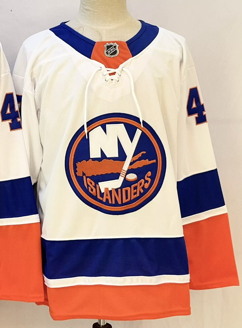 Custom Name Number Islanders Navy Reverse Retro Royal White Hockey Jersey -All Stitched