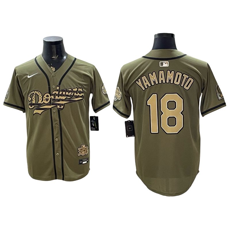 Olive 2026 Armed Forces Day Baseball Jersey -All Stitched