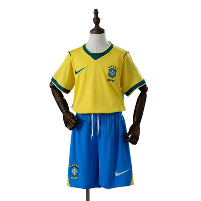 Custom Youth 2026 Colombia Home Yellow Soccer Jersey Kit Set– Personalized Name & Number
