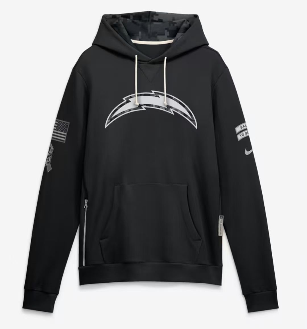 2026 Salute to Service Black Sideline Dri-FIT Pullover Hoodie
