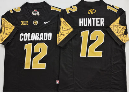 Custom Travis Hunter #12 Colorado Buffaloes White Gray Black Gold Limited Football Jersey -All Stitched