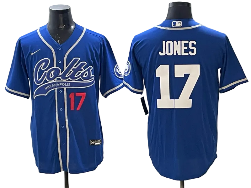 Custom Daniel Jones Colts Royal Stitched Baseball Jersey -All Stitched