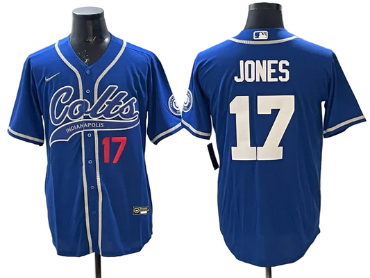 Custom Daniel Jones Colts Royal Stitched Baseball Jersey -All Stitched