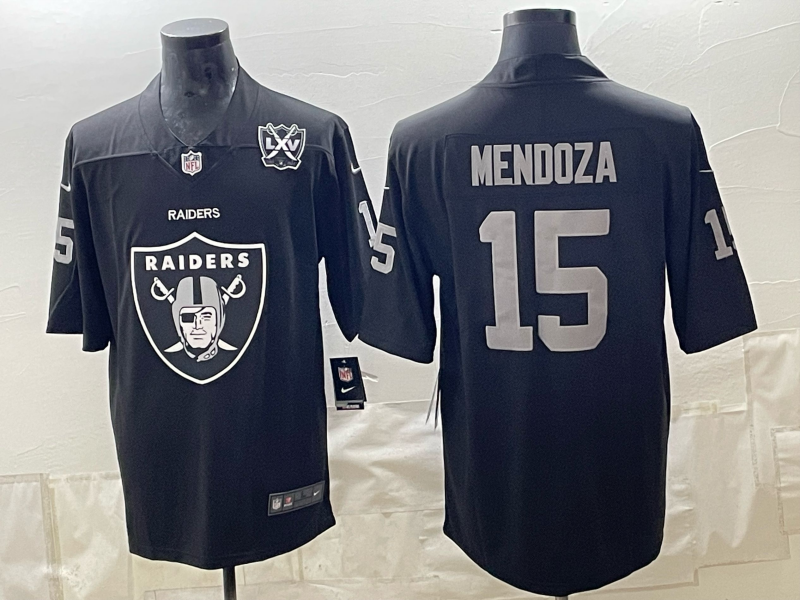 Custom Fernando Mendoza Raiders Black White Mexico Limited Baseball Jersey -All Stitched
