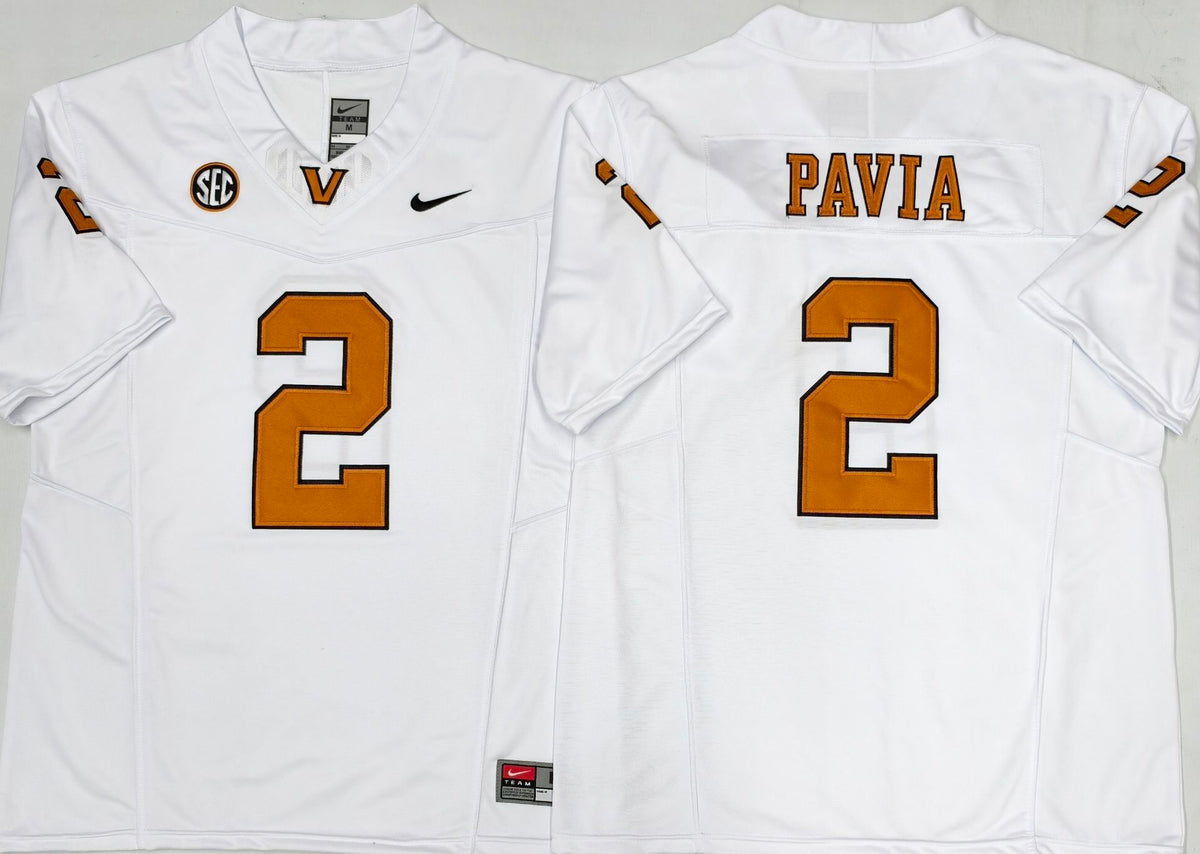 Custom Diego Pavia #2 Vanderbilt Commodores Natural Black White Limited Football Jersey -All Stitched