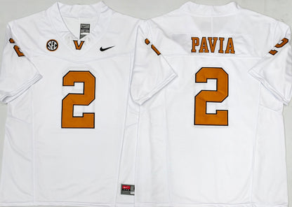 Custom Diego Pavia #2 Vanderbilt Commodores Natural Black White Limited Football Jersey -All Stitched
