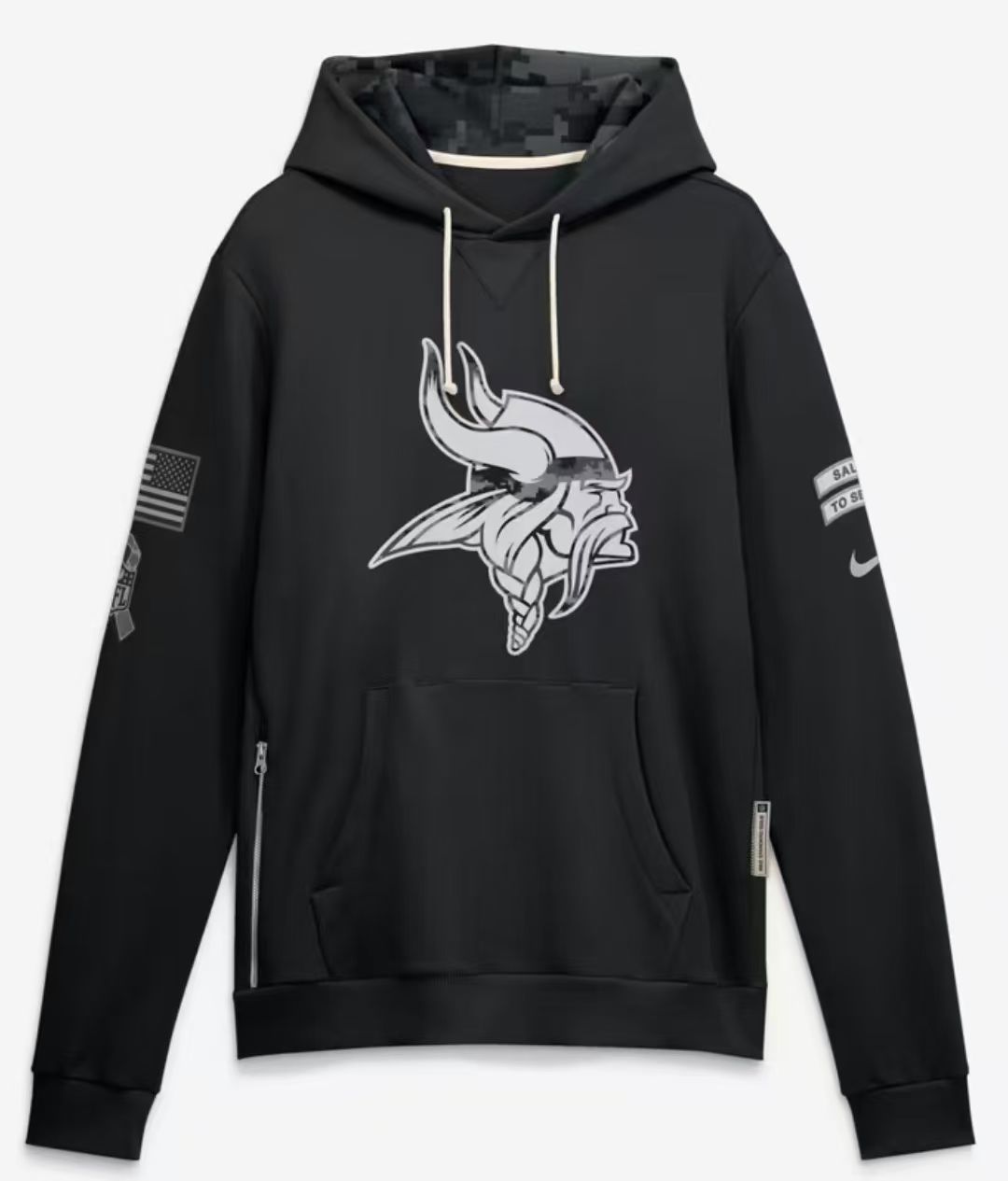 2026 Salute to Service Black Sideline Dri-FIT Pullover Hoodie
