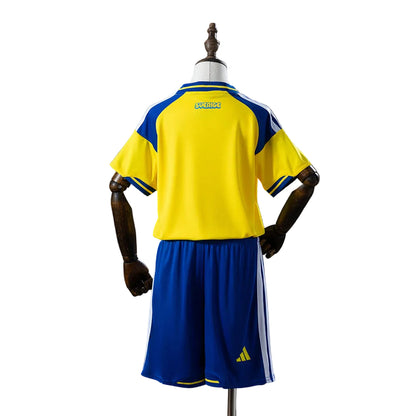 Custom Youth 2026 Sweden Home Yellow Soccer Jersey Kit Set– Personalized Name & Number