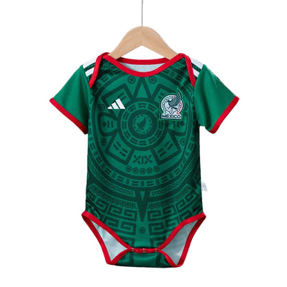 Custom Infant 2026 Mexico Home Green Soccer Jersey | Mexico 2026 Baby Bodysuit
