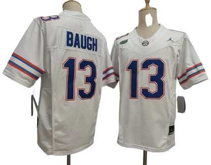 Custom Jadan Baugh #13 Florida Gators Royal White Black Limited Football Jersey -All Stitched