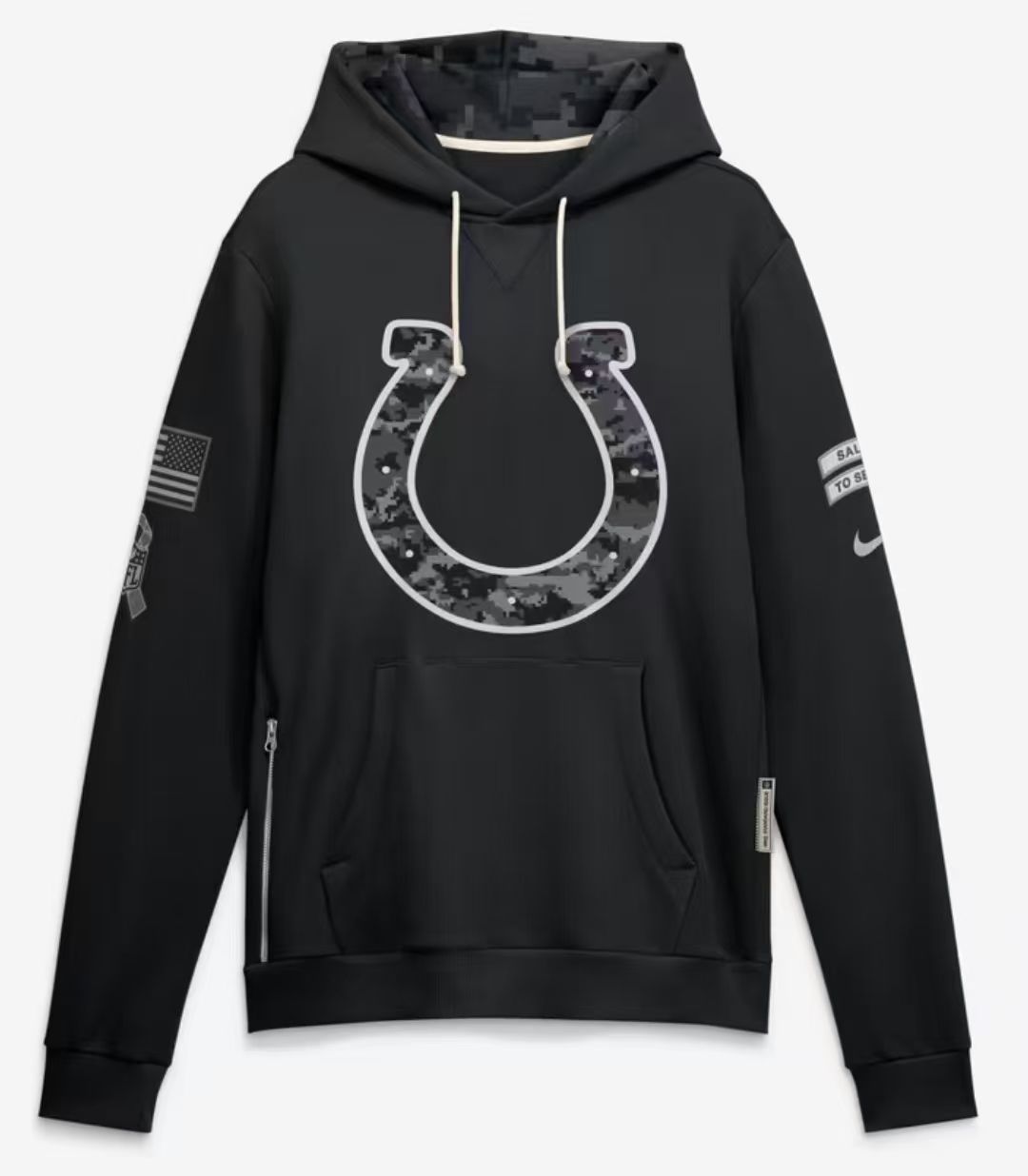 2026 Salute to Service Black Sideline Dri-FIT Pullover Hoodie
