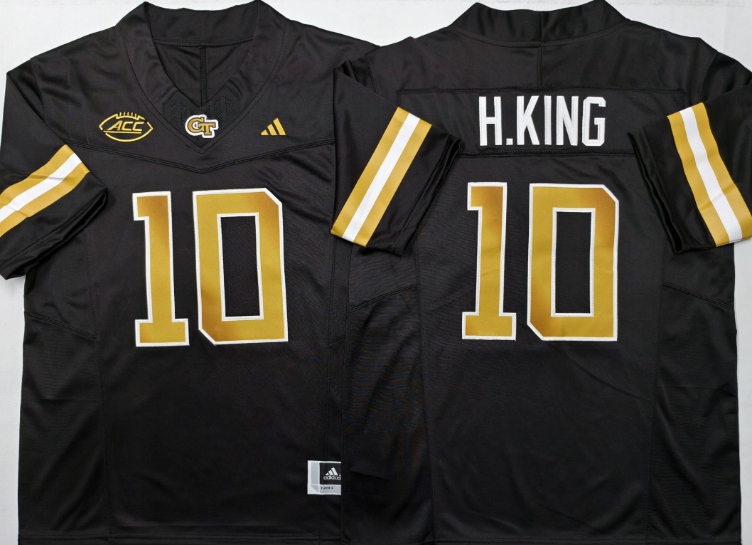 Custom Haynes King #10 Georgia Tech Yellow Jackets Navy Gold White Black Limited Football Jersey -All Stitched