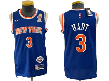 2026 OG Anunoby Jalen Brunson Josh Hart Karl-Anthony Towns Jose Alvarado Black Blue White Baskeball Jersey -All Stitched