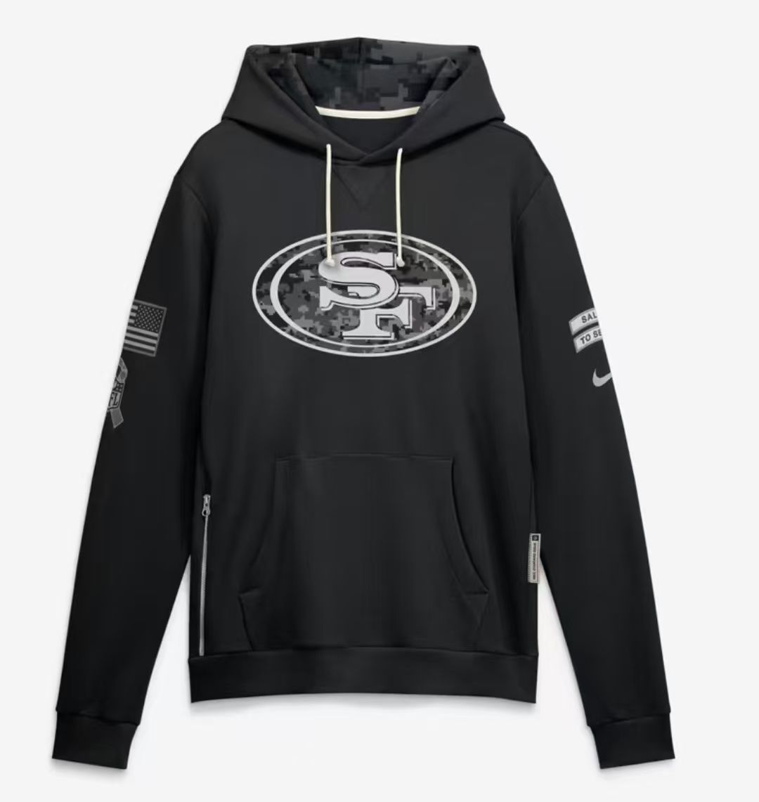 2026 Salute to Service Black Sideline Dri-FIT Pullover Hoodie