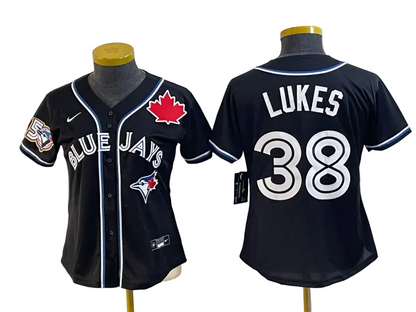 Custom Blue Jays 50th Flag of Canada Black Baseball Jersey - All Stitched