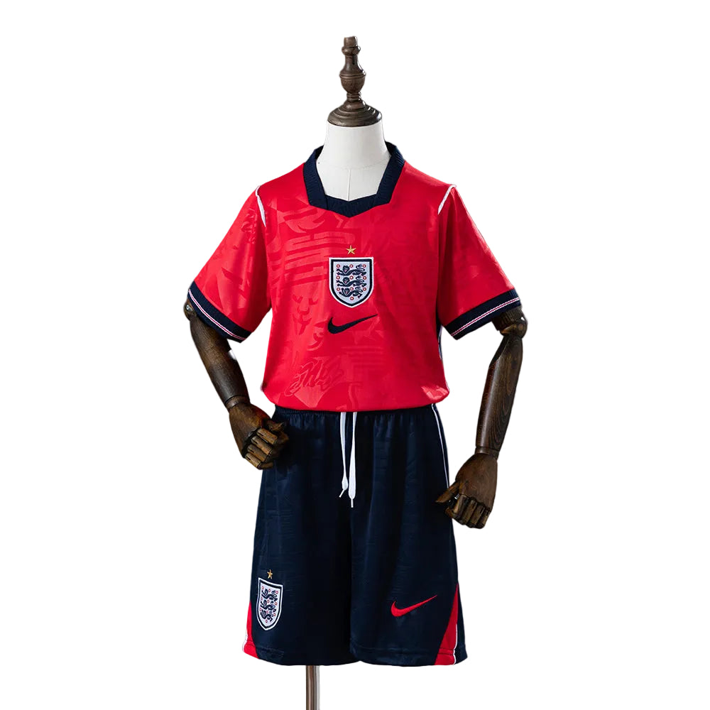 Custom Youth England 2026 Away Red Soccer Jersey Kit Set– Personalized Name & Number