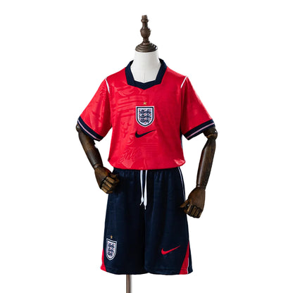 Custom Youth England 2026 Away Red Soccer Jersey Kit Set– Personalized Name & Number