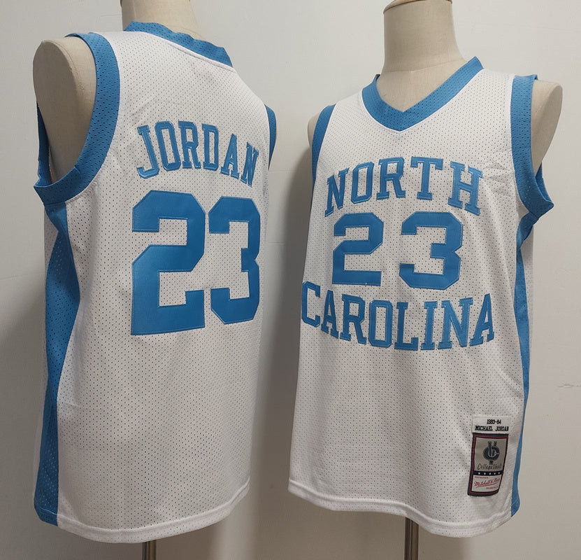 Custom Michael Jordan 1983-84 Retro #23 North Carolina Tar Heels Carolina Blue White Basketball Jersey -All Stitched