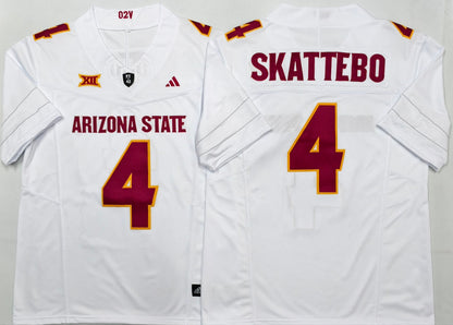 Custom Cam Skattebo #4 Arizona State Sun Devils Maroon White Limited Football Jersey -All Stitched