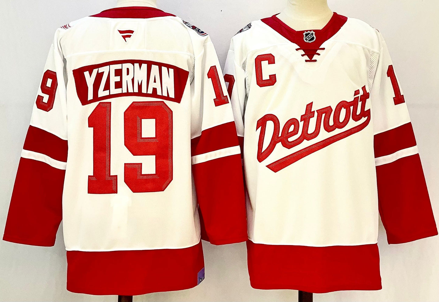 Custom 2025 Wings Stadium Series White Premium All Stitched Hockey Jersey