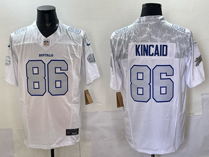 Custom Josh Allen Bills White Rivalries Collection Limited Jersey -All Stitched