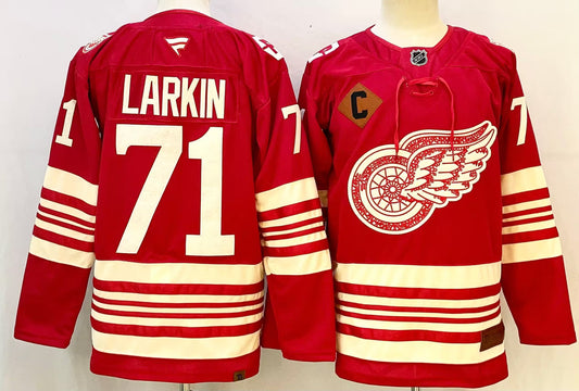 Custom 2026 Wings Centennial Red Premium All Stitched Hockey Jersey