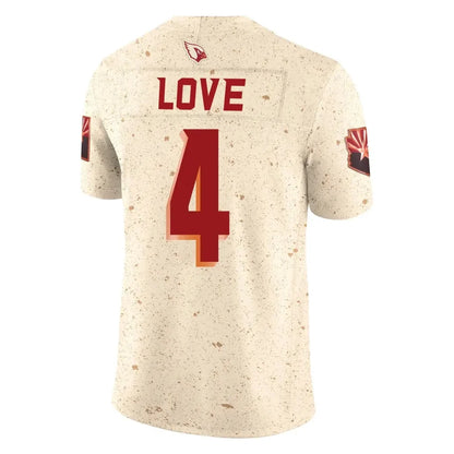 Custom 2026 Rivalries Jeremiyah Love Natural Limited Football Jersey -All Stitched