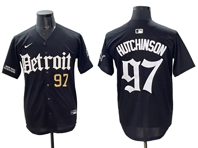 Custom Detroit Lions Malcolm Rodriguez Blue Black Stitched Baseball Jersey -All Stitched