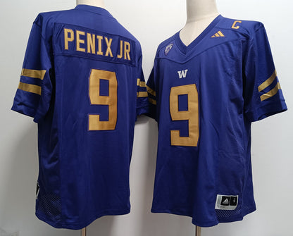 Custom Michael Penix Jr #9 Huskies Purple White Limited Football Jersey -All Stitched