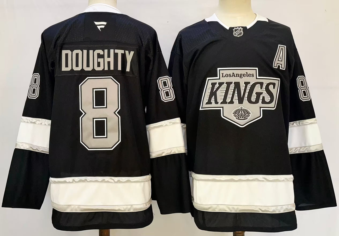 Custom 2026 Kings Home Black Premium All Stitched Hockey Jersey