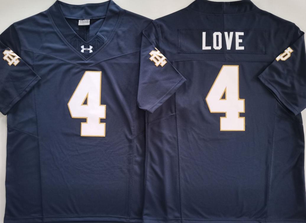 Men's Jeremiyah Love Notre Dame Fighting Irish Vapor Jersey White Navy Kelly Green Football Jersey -All Stitched