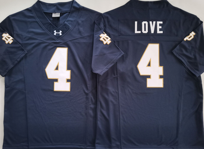 Men's Jeremiyah Love Notre Dame Fighting Irish Vapor Jersey White Navy Kelly Green Football Jersey -All Stitched