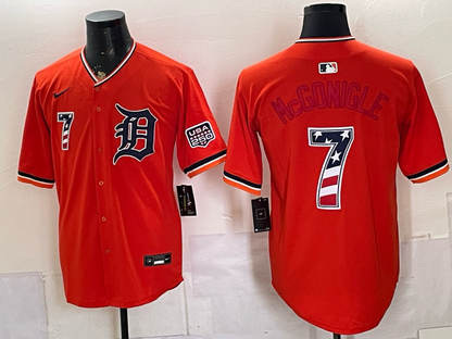 Custom Gray Black Orange USA 250 Fourth of July Baseball Jersey -All Stitched