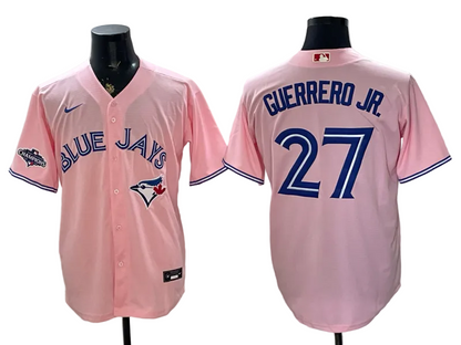 2026 Custom Blue Jays Pink Limited Baseball Jersey -All Stitched