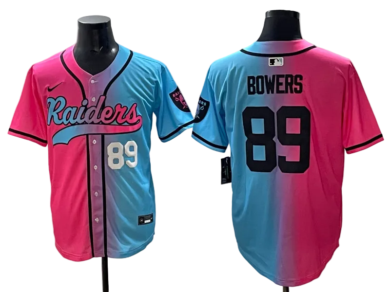 Custom Ashton Jeanty Las Vegas Raiders LOGO Split Limited Baseball Jersey -All Stitched
