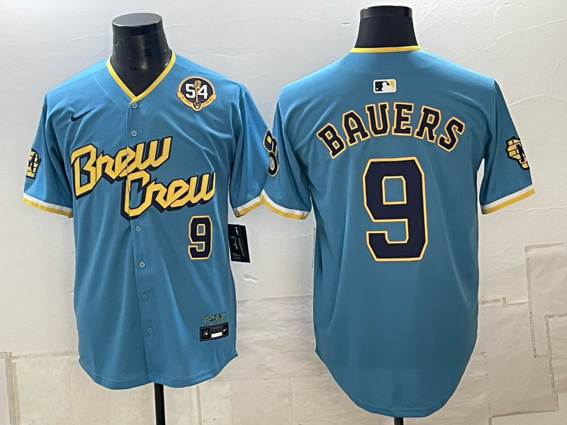 Custom Jake Bauers 2026 World Series Powder Blue Baseball Jersey -All Stitched